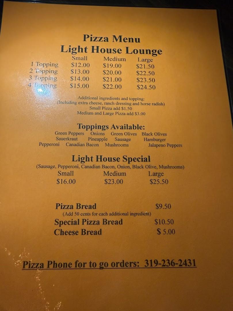 Lighthouse Lounge Menu image 1